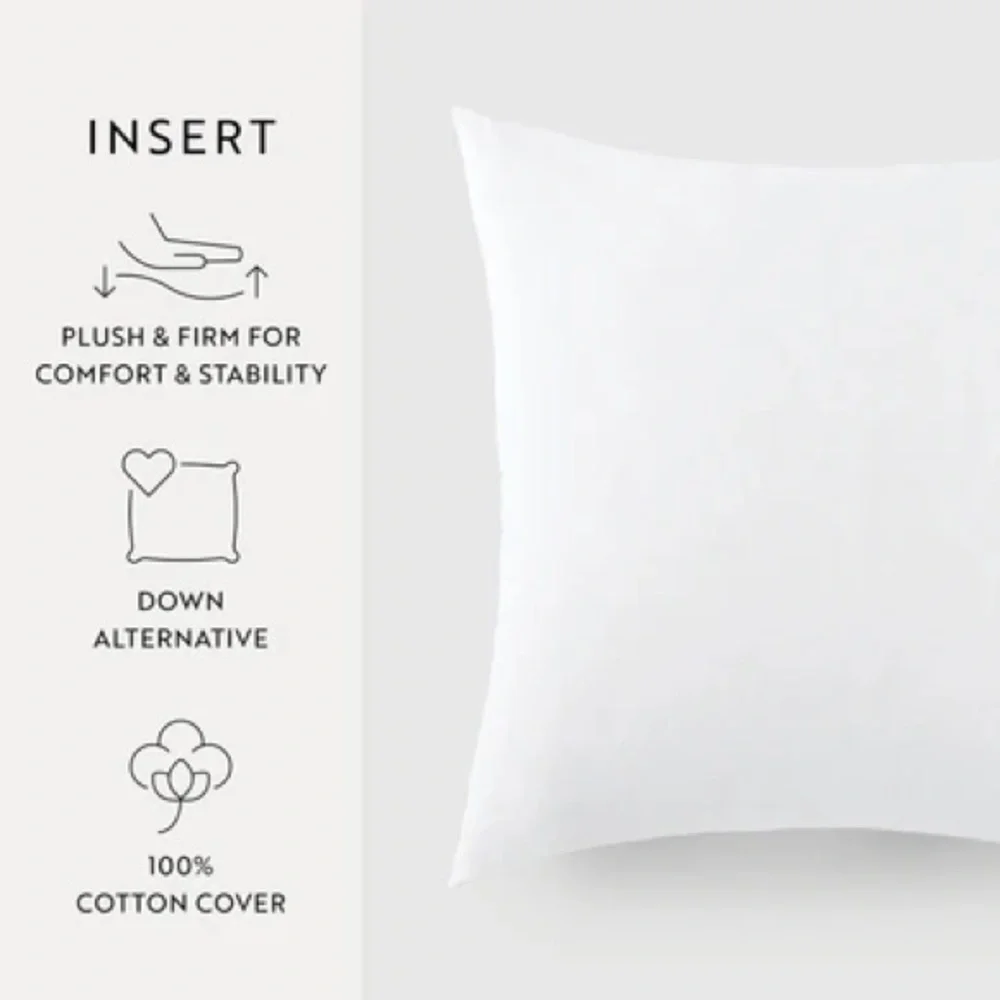 ienjoy home Cotton Decor Throw Pillow Insert with Polyester Fill 21